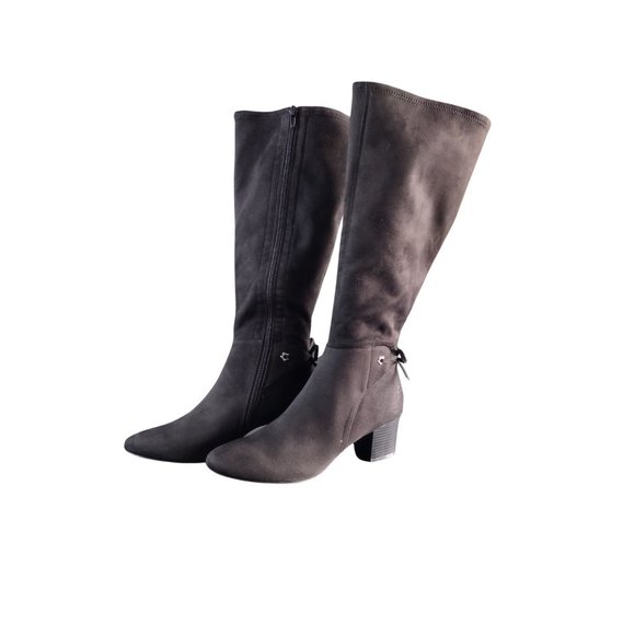 CHARTER CLUB Womens Black Jaccque Almond Toe Block‎ Heel Riding Boot Size 10 NIB - Picture 2 of 5